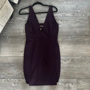 Body con purple strappy dress